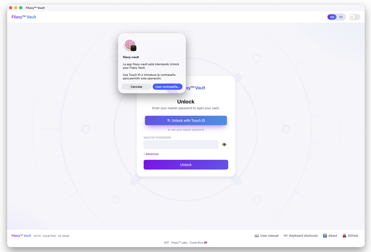 Filaxy Vault screenshot