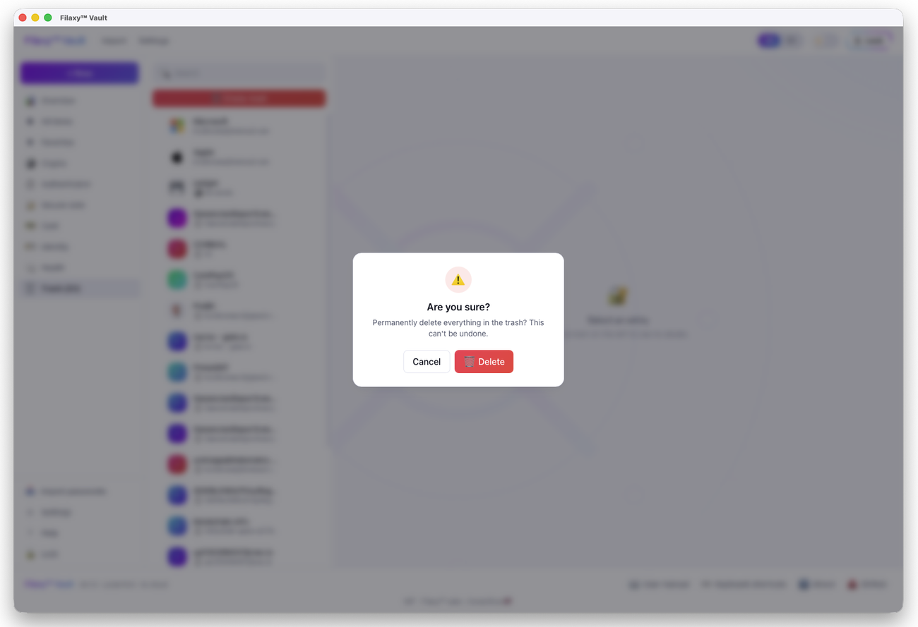 Filaxy Vault screenshot